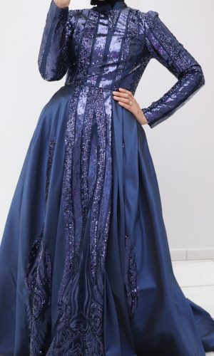Robe de soirée bleue